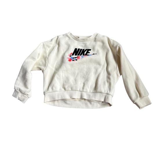 Nike Cream Sweatshirt with Multicolor Leggings - Picture 2 of 9